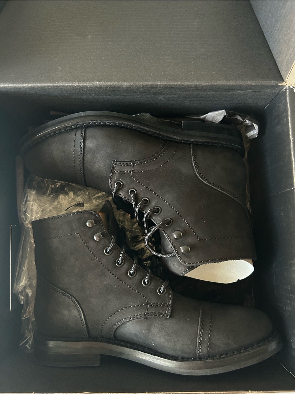 Thursday Captain Matte Black Leather Boots Women’s Size 7